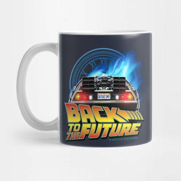 Back to the future Delorean teleport and clock tower. Perfect present for mom mother dad father friend him or her by SerenityByAlex